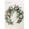 imageLings Moment Flower Garland  6FT Eucalyptus ampamp Rose  Sweetheart Table Decor for Wedding Reception Artificial Floral Garland for Arch Mantle Christmas Backdrop Decoration PurplePkdusty Rose Navy