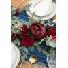 imageLings Moment Flower Garland  6FT Eucalyptus ampamp Rose  Sweetheart Table Decor for Wedding Reception Artificial Floral Garland for Arch Mantle Christmas Backdrop Decoration PurpleBlunavy Blue  Burgundy