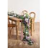imageLings Moment Flower Garland  6FT Eucalyptus ampamp Rose  Sweetheart Table Decor for Wedding Reception Artificial Floral Garland for Arch Mantle Christmas Backdrop Decoration PurplePrplsage Purple