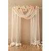 imageLings Moment Flower Garland  6FT Eucalyptus ampamp Rose  Sweetheart Table Decor for Wedding Reception Artificial Floral Garland for Arch Mantle Christmas Backdrop Decoration PurpleWhtwhite  Beige