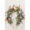 imageLings Moment Flower Garland  6FT Eucalyptus ampamp Rose  Sweetheart Table Decor for Wedding Reception Artificial Floral Garland for Arch Mantle Christmas Backdrop Decoration PurpleOrterracotta  Orange 02