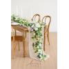 imageLings Moment Flower Garland  6FT Eucalyptus ampamp Rose  Sweetheart Table Decor for Wedding Reception Artificial Floral Garland for Arch Mantle Christmas Backdrop Decoration PurpleWhtwhite  Lily  Olive