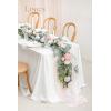 imageLings Moment Flower Garland  6FT Eucalyptus ampamp Rose  Sweetheart Table Decor for Wedding Reception Artificial Floral Garland for Arch Mantle Christmas Backdrop Decoration PurplePkblush  Cream