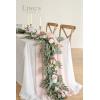 imageLings Moment Flower Garland  6FT Eucalyptus ampamp Rose  Sweetheart Table Decor for Wedding Reception Artificial Floral Garland for Arch Mantle Christmas Backdrop Decoration PurplePkgarden Dusty Rose