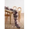 imageLings Moment Flower Garland  6FT Eucalyptus ampamp Rose  Sweetheart Table Decor for Wedding Reception Artificial Floral Garland for Arch Mantle Christmas Backdrop Decoration PurplePrpldeep Plum