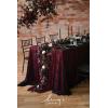 imageLings Moment Flower Garland  6FT Eucalyptus ampamp Rose  Sweetheart Table Decor for Wedding Reception Artificial Floral Garland for Arch Mantle Christmas Backdrop Decoration PurpleRedmoody Burgundy  Black