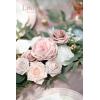 imageLings Moment Flower Garland  6FT Eucalyptus ampamp Rose  Sweetheart Table Decor for Wedding Reception Artificial Floral Garland for Arch Mantle Christmas Backdrop Decoration PurplePkgarden Dusty Rose