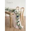 imageLings Moment Flower Garland  6FT Eucalyptus ampamp Rose  Sweetheart Table Decor for Wedding Reception Artificial Floral Garland for Arch Mantle Christmas Backdrop Decoration PurplePkdusty Rose Navy