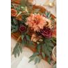 imageLings Moment Flower Garland  6FT Eucalyptus ampamp Rose  Sweetheart Table Decor for Wedding Reception Artificial Floral Garland for Arch Mantle Christmas Backdrop Decoration PurpleOrterracotta  Orange