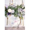 imageLings Moment Flower Garland  6FT Eucalyptus ampamp Rose  Sweetheart Table Decor for Wedding Reception Artificial Floral Garland for Arch Mantle Christmas Backdrop Decoration PurplePrpllilac  Cream