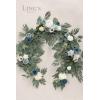 imageLings Moment Flower Garland  6FT Eucalyptus ampamp Rose  Sweetheart Table Decor for Wedding Reception Artificial Floral Garland for Arch Mantle Christmas Backdrop Decoration PurpleBludusty Blue  Navy