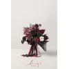 imageLings Moment Purple Blue Wedding Bouquets for Bride Lilac Bridal Bouquets for Bride 13 Inch Free Form Artificial Wedding Flower BouquetBlkmoody Burgundy  Black