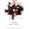 imageLings Moment Purple Blue Wedding Bouquets for Bride Lilac Bridal Bouquets for Bride 13 Inch Free Form Artificial Wedding Flower BouquetBlkmoody Burgundy  Black