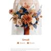 imageLings Moment Purple Blue Wedding Bouquets for Bride Lilac Bridal Bouquets for Bride 13 Inch Free Form Artificial Wedding Flower BouquetBluburnt Orange  Navy