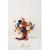 imageLings Moment Purple Blue Wedding Bouquets for Bride Lilac Bridal Bouquets for Bride 13 Inch Free Form Artificial Wedding Flower BouquetBluburnt Orange  Navy