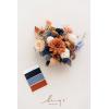 imageLings Moment Purple Blue Wedding Bouquets for Bride Lilac Bridal Bouquets for Bride 13 Inch Free Form Artificial Wedding Flower BouquetBluburnt Orange  Navy