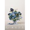 imageLings Moment Purple Blue Wedding Bouquets for Bride Lilac Bridal Bouquets for Bride 13 Inch Free Form Artificial Wedding Flower BouquetBludusty Blue  Navy2
