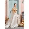 imageLings Moment Purple Blue Wedding Bouquets for Bride Lilac Bridal Bouquets for Bride 13 Inch Free Form Artificial Wedding Flower BouquetOrapricot  Peach