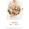 imageLings Moment Purple Blue Wedding Bouquets for Bride Lilac Bridal Bouquets for Bride 13 Inch Free Form Artificial Wedding Flower BouquetOrapricot  Peach