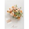 imageLings Moment Purple Blue Wedding Bouquets for Bride Lilac Bridal Bouquets for Bride 13 Inch Free Form Artificial Wedding Flower BouquetOrapricot  Peach