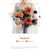 imageLings Moment Purple Blue Wedding Bouquets for Bride Lilac Bridal Bouquets for Bride 13 Inch Free Form Artificial Wedding Flower BouquetOrburnt Orange  Navy
