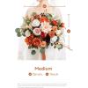 imageLings Moment Purple Blue Wedding Bouquets for Bride Lilac Bridal Bouquets for Bride 13 Inch Free Form Artificial Wedding Flower BouquetOrsunset Terracotta