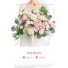 imageLings Moment Purple Blue Wedding Bouquets for Bride Lilac Bridal Bouquets for Bride 13 Inch Free Form Artificial Wedding Flower BouquetPkdusty Rose