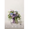 imageLings Moment Purple Blue Wedding Bouquets for Bride Lilac Bridal Bouquets for Bride 13 Inch Free Form Artificial Wedding Flower BouquetPrpllilac  Gold