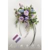 imageLings Moment Purple Blue Wedding Bouquets for Bride Lilac Bridal Bouquets for Bride 13 Inch Free Form Artificial Wedding Flower BouquetPrpllilac  Gold