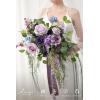 imageLings Moment Purple Blue Wedding Bouquets for Bride Lilac Bridal Bouquets for Bride 13 Inch Free Form Artificial Wedding Flower BouquetPrpllilac  Gold