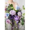 imageLings Moment Purple Blue Wedding Bouquets for Bride Lilac Bridal Bouquets for Bride 13 Inch Free Form Artificial Wedding Flower BouquetPrpllilac  Gold