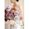 imageLings Moment Purple Blue Wedding Bouquets for Bride Lilac Bridal Bouquets for Bride 13 Inch Free Form Artificial Wedding Flower BouquetPrplorange  Lilac