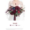 imageLings Moment Purple Blue Wedding Bouquets for Bride Lilac Bridal Bouquets for Bride 13 Inch Free Form Artificial Wedding Flower BouquetRedburgundy  Navy