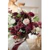 imageLings Moment Purple Blue Wedding Bouquets for Bride Lilac Bridal Bouquets for Bride 13 Inch Free Form Artificial Wedding Flower BouquetRedmarsala  Blush