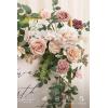 imageLings Moment Wedding Artificial Welcome Sign Flowers Swag Arch Floral Garland Decorations White ampamp Sage for Ceremony Reception Entrance Entryway Party Banquets Easel Wall Home OutdoorNOT Include SignDusty Rose  Cream