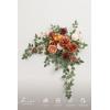 imageLings Moment Wedding Artificial Welcome Sign Flowers Swag Arch Floral Garland Decorations White ampamp Sage for Ceremony Reception Entrance Entryway Party Banquets Easel Wall Home OutdoorNOT Include SignSunset Terracotta