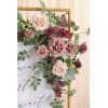 imageLings Moment Wedding Artificial Welcome Sign Flowers Swag Arch Floral Garland Decorations White ampamp Sage for Ceremony Reception Entrance Entryway Party Banquets Easel Wall Home OutdoorNOT Include SignDusty Rose  Mauve