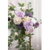 imageLings Moment Wedding Artificial Welcome Sign Flowers Swag Arch Floral Garland Decorations White ampamp Sage for Ceremony Reception Entrance Entryway Party Banquets Easel Wall Home OutdoorNOT Include SignLilac  Gold