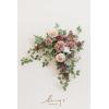 imageLings Moment Wedding Artificial Welcome Sign Flowers Swag Arch Floral Garland Decorations White ampamp Sage for Ceremony Reception Entrance Entryway Party Banquets Easel Wall Home OutdoorNOT Include SignDusty Rose  Mauve