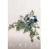 imageLings Moment Wedding Artificial Welcome Sign Flowers Swag Arch Floral Garland Decorations White ampamp Sage for Ceremony Reception Entrance Entryway Party Banquets Easel Wall Home OutdoorNOT Include SignDusty Blue  Navy