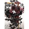 imageLings Moment Wedding Artificial Welcome Sign Flowers Swag Arch Floral Garland Decorations White ampamp Sage for Ceremony Reception Entrance Entryway Party Banquets Easel Wall Home OutdoorNOT Include SignBlack  Burgundy