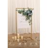 imageLings Moment Wedding Artificial Welcome Sign Flowers Swag Arch Floral Garland Decorations White ampamp Sage for Ceremony Reception Entrance Entryway Party Banquets Easel Wall Home OutdoorNOT Include SignDusty Blue  Navy