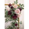 imageLings Moment Wedding Artificial Welcome Sign Flowers Swag Arch Floral Garland Decorations White ampamp Sage for Ceremony Reception Entrance Entryway Party Banquets Easel Wall Home OutdoorNOT Include SignMarsala  Blush