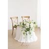 imageLings moment 2PCS Sage Green Artificial Flower Garland Wedding Arch Flowers Floral Swags Centerpieces Greenery Arrangements for SweetheartHead Table Easel Wall Entryway Board Backdrop DecorWhtgreen  White