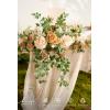 imageLings moment 2PCS Sage Green Artificial Flower Garland Wedding Arch Flowers Floral Swags Centerpieces Greenery Arrangements for SweetheartHead Table Easel Wall Entryway Board Backdrop DecorBrnapricot  Peach
