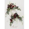 imageLings moment 2PCS Sage Green Artificial Flower Garland Wedding Arch Flowers Floral Swags Centerpieces Greenery Arrangements for SweetheartHead Table Easel Wall Entryway Board Backdrop DecorRedbordeaux Red
