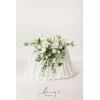 imageLings moment 2PCS Sage Green Artificial Flower Garland Wedding Arch Flowers Floral Swags Centerpieces Greenery Arrangements for SweetheartHead Table Easel Wall Entryway Board Backdrop DecorWhtgreen  White