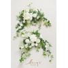 imageLings moment 2PCS Sage Green Artificial Flower Garland Wedding Arch Flowers Floral Swags Centerpieces Greenery Arrangements for SweetheartHead Table Easel Wall Entryway Board Backdrop DecorWhtgreen  White