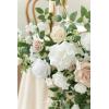 imageLings moment 2PCS Sage Green Artificial Flower Garland Wedding Arch Flowers Floral Swags Centerpieces Greenery Arrangements for SweetheartHead Table Easel Wall Entryway Board Backdrop DecorWhtsage