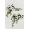 imageLings moment 2PCS Sage Green Artificial Flower Garland Wedding Arch Flowers Floral Swags Centerpieces Greenery Arrangements for SweetheartHead Table Easel Wall Entryway Board Backdrop DecorPkdusty Rose  Navy